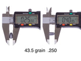 .250  | 43.5 gr | 200 Slugs | $0.10 /rd